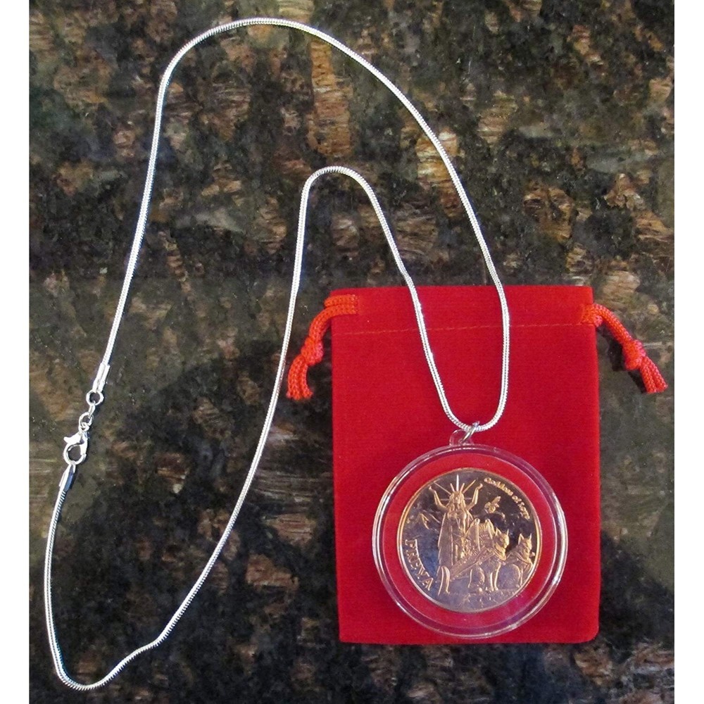 Love Goddess Freya Silver Necklace, Copper Coin, Pendant (Air Tight Capsule) - Picture 3 of 9
